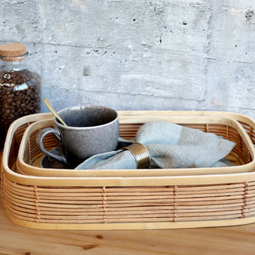 Chic Antique bakke, bambus, sæt af 2 stk.