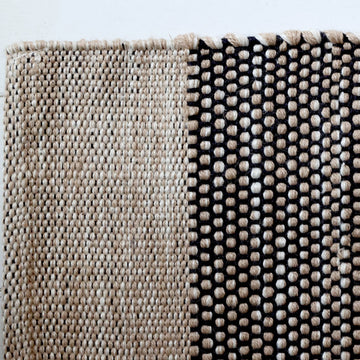 Chic Antique tæppe, sort/natur, 70x160 cm