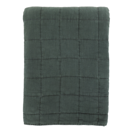Aix Quilt Sengetæppe, Chic Antique, forest green, 240 x 240 cm