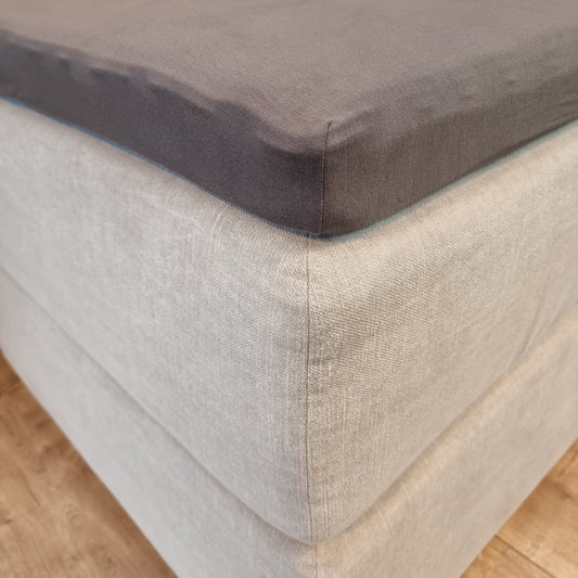 Kuvertlagen 160x200 cm - H-Split grå til elevationsseng