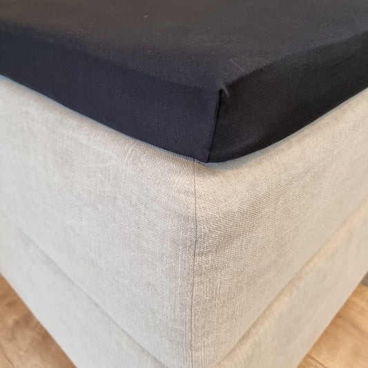 Kuvertlagen 180x200 cm - U-Split sort til elevationsseng