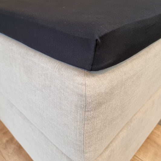 Kuvertlagen 180x210 cm - U-Split sort til elevationsseng
