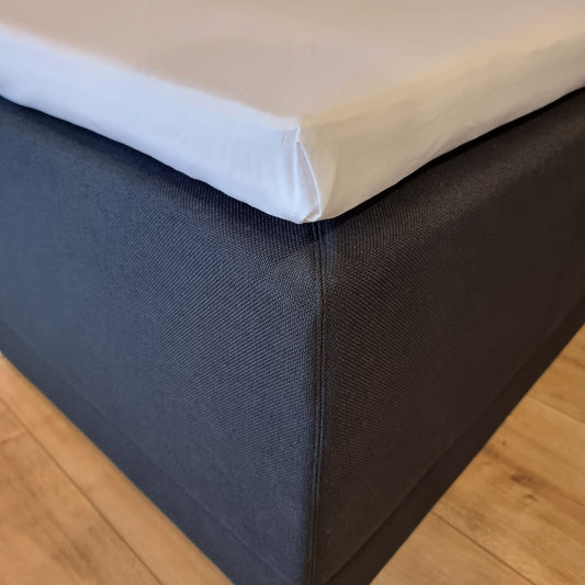 Kuvertlagen 160x200 cm - H-Split hvid til elevationsseng