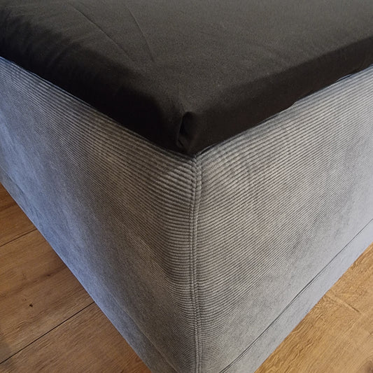 Kuvertlagen 160x200 cm - H-Split sort til elevationsseng