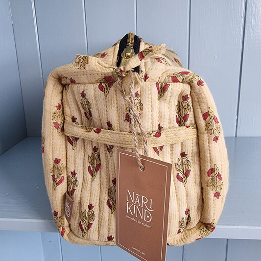 Kosmetiktaske fra NariKind, stor, beige