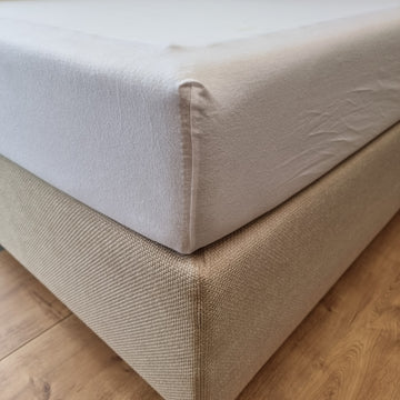 Jersey Boxlagen 140x200x40 cm - hvid