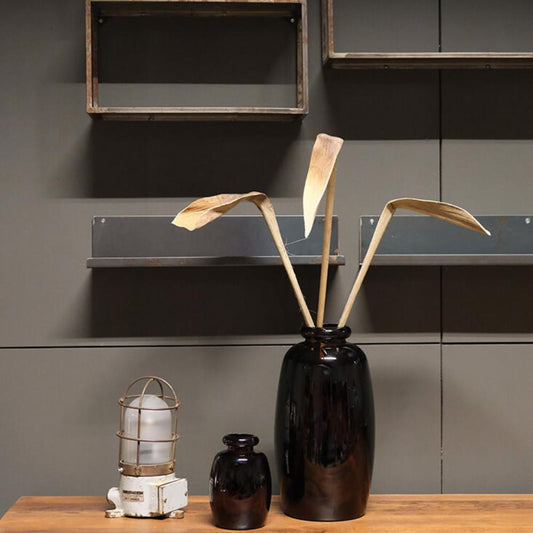 Trademark Living, Glasvase, brun, 15 cm