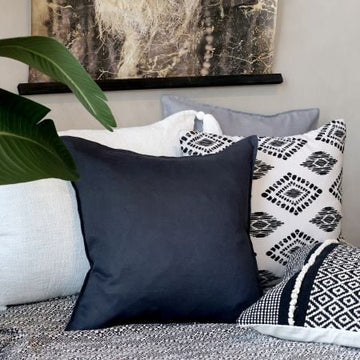 Aix pudebetræk i hør, Chic Antique, 50 x 50 cm midnight blue