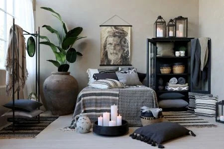 Aix pudebetræk i hør, Chic Antique, 50 x 50 cm midnight blue