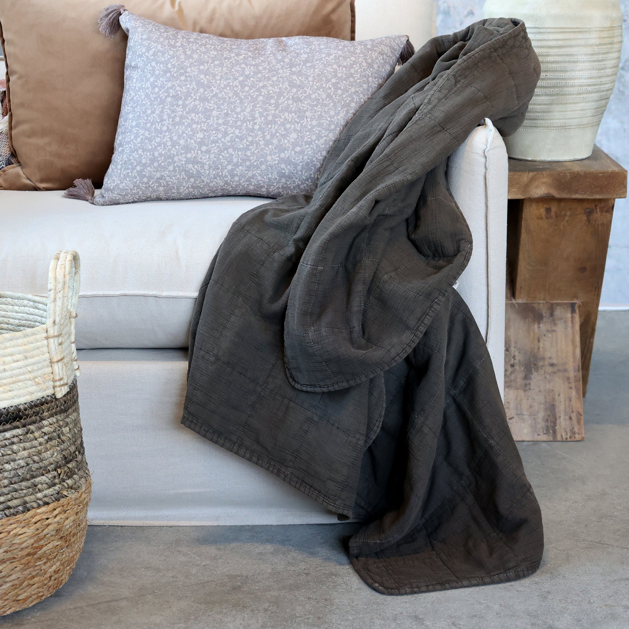 Aix Quilt, Chic Antique, mocca, 130x180 cm