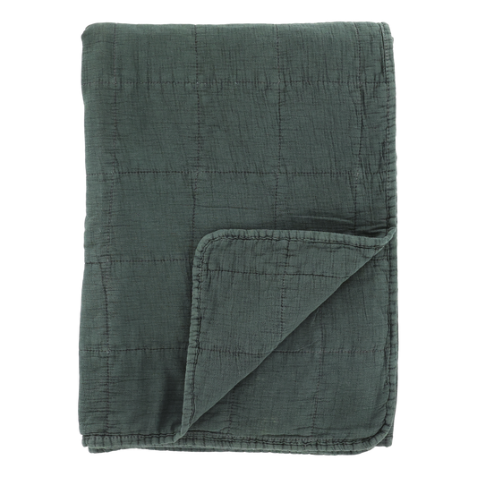 Aix Quilt, Chic Antique, forest green, 130x180 cm