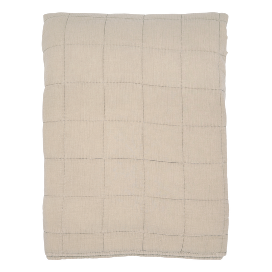 Aix Quilt Sengetæppe, Chic Antique, Hør, 240 x 240 cm