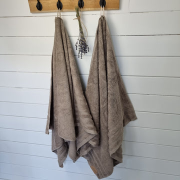 Badehåndklæde 70x140 cm - mørk beige