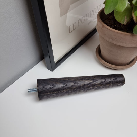 19 cm - Oak Cone sengeben/sofaben sort bejdset