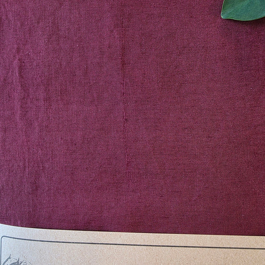 Sengetøj i vasket hør 240x220 cm - bordeaux (2. Sortering - kun 1 x pudebetræk)