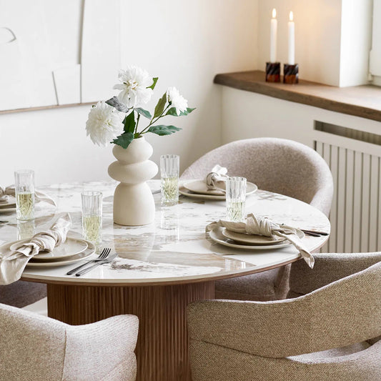 Viola frokoststallerken, keramik, beige (sæt af 4 stk.)