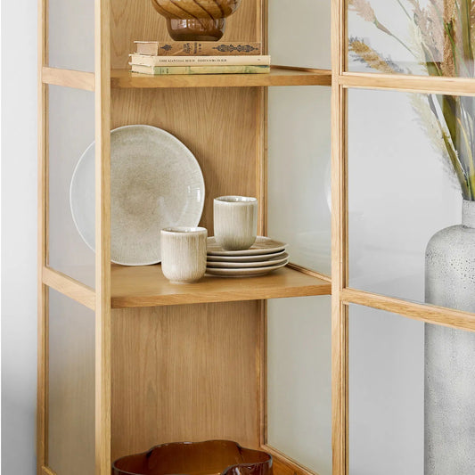 Viola middagstallerken, keramik, beige (sæt af 4 stk.)