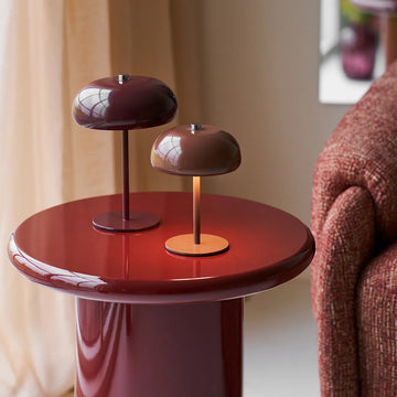 Margate bordlampe brun, genopladelig