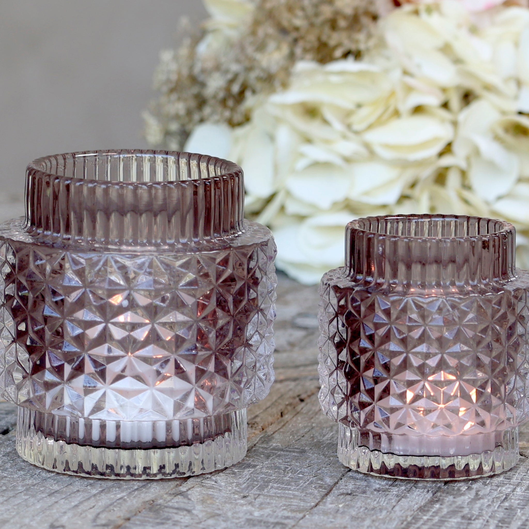 Chic Antique Fyrfadsstage, taupe, 8x7 cm