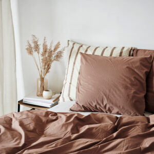 Sengetøj, Kelly, Raw umber ØKO, 140x200 cm