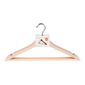 Træbøjler - Natur 5 stk. (Oprydningssalg)