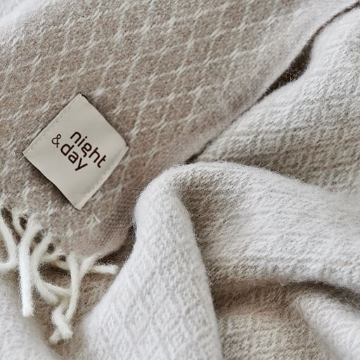 Uldplaid, Gundega sand, 130x200 cm